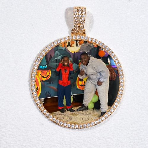 MEDIUM 3D CIRCLE CUSTOM PICTURE PENDANT