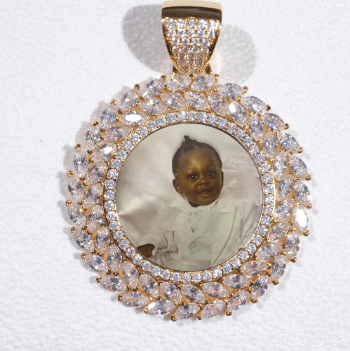Large 3D Wheat Ear Custom Picture Pendant