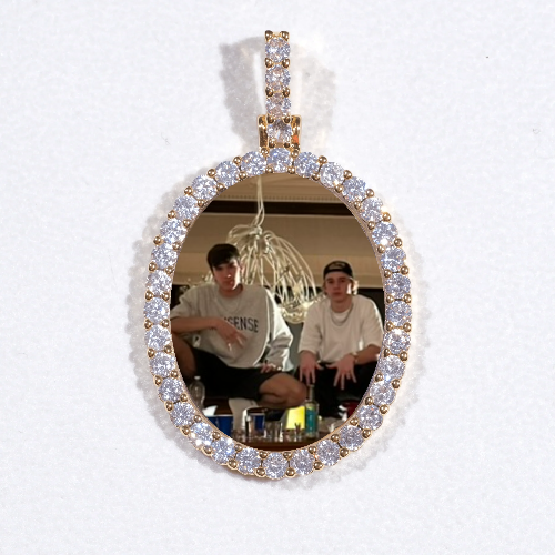 3D Oval Custom Picture Pendant