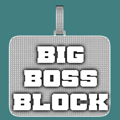 CUSTOM LETTER NECKLACE 3D BIG SQUARE