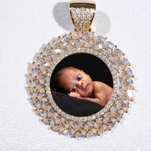 Large 3D Wheat Ear Custom Picture Pendant