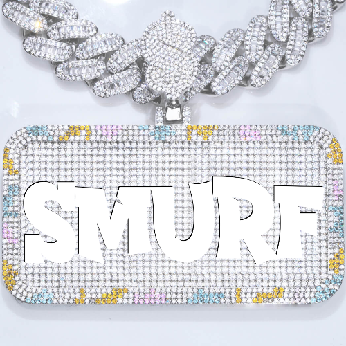 CUSTOM LETTER NECKLACE 3D COLORFUL SQUARE