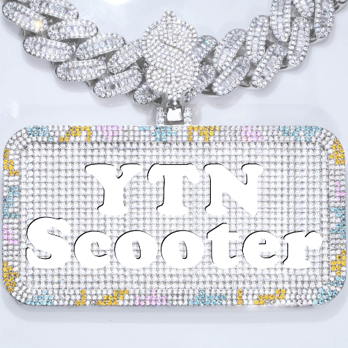 CUSTOM LETTER NECKLACE 3D COLORFUL SQUARE