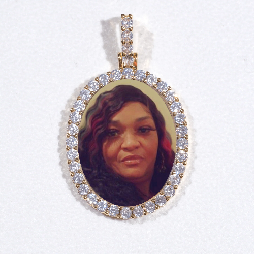 3D Oval Custom Picture Pendant
