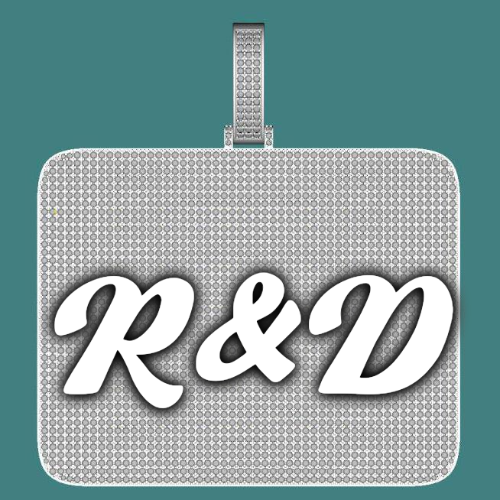 CUSTOM LETTER NECKLACE 3D BIG SQUARE
