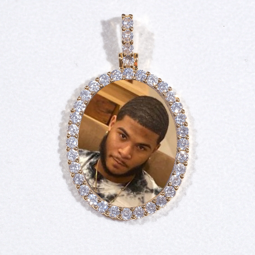 3D Oval Custom Picture Pendant