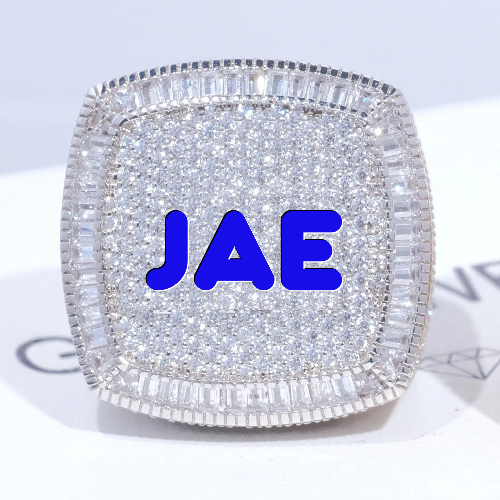 CUSTOM LETTER 3D ICED RING