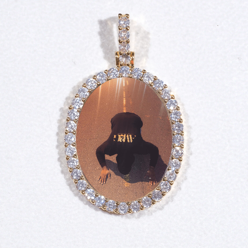 3D Oval Custom Picture Pendant