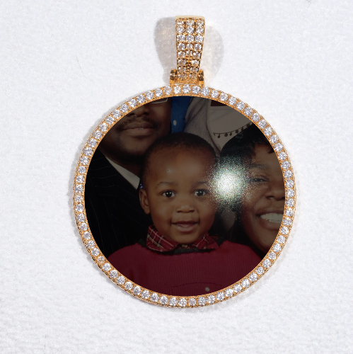 MEDIUM 3D CIRCLE CUSTOM PICTURE PENDANT
