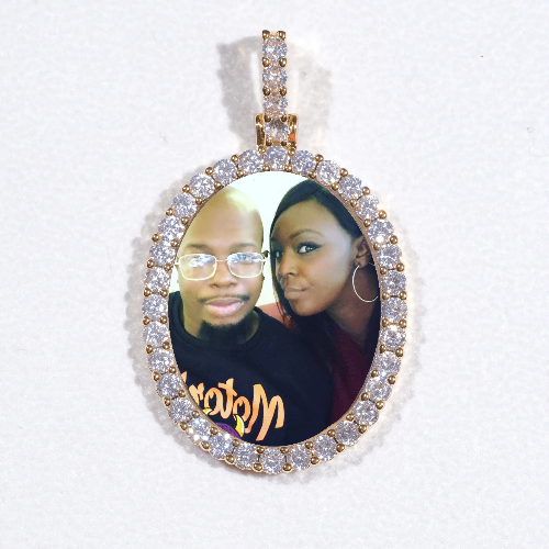 3D Oval Custom Picture Pendant