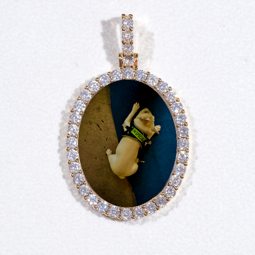 3D Oval Custom Picture Pendant