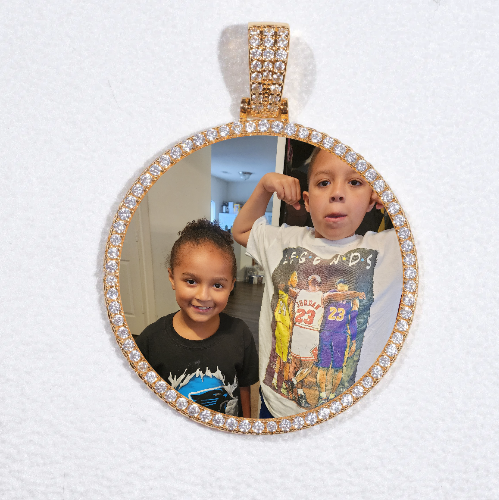 MEDIUM 3D CIRCLE CUSTOM PICTURE PENDANT