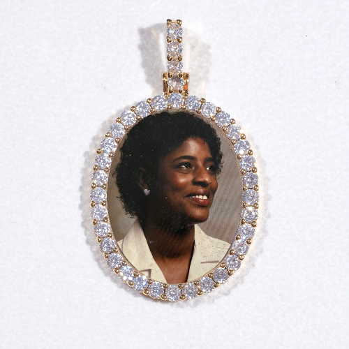 3D Oval Custom Picture Pendant