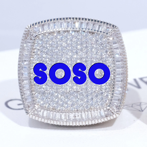 CUSTOM LETTER 3D ICED RING