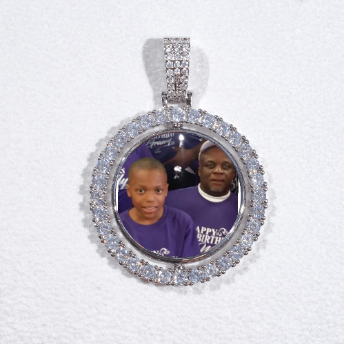 3D Spinning 2-Faced Custom Picture Pendant
