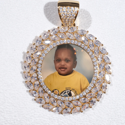 Large 3D Wheat Ear Custom Picture Pendant