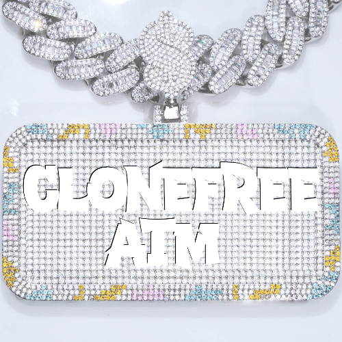 CUSTOM LETTER NECKLACE 3D COLORFUL SQUARE