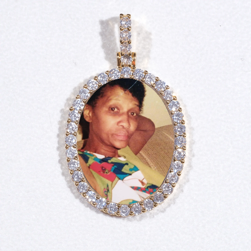 3D Oval Custom Picture Pendant