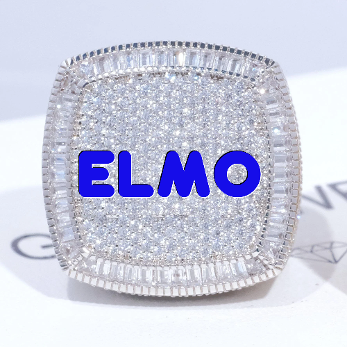 CUSTOM LETTER 3D ICED RING