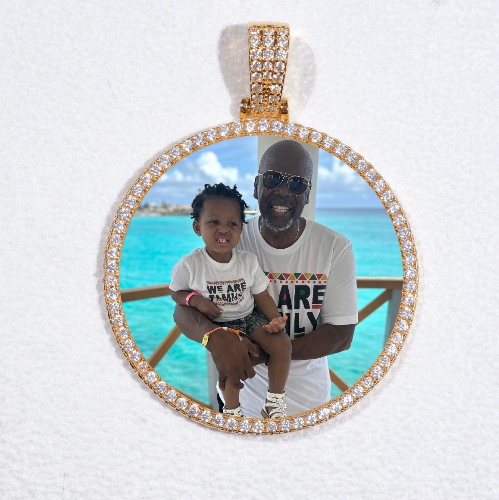 MEDIUM 3D CIRCLE CUSTOM PICTURE PENDANT