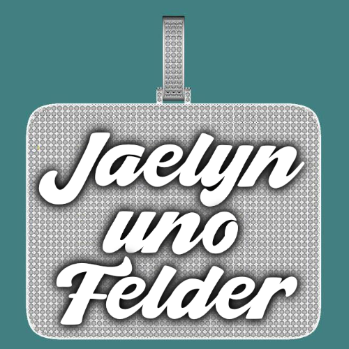 CUSTOM LETTER NECKLACE 3D BIG SQUARE