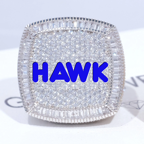 CUSTOM LETTER 3D ICED RING