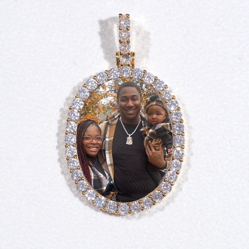3D Oval Custom Picture Pendant
