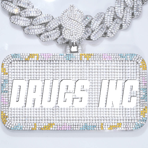 CUSTOM LETTER NECKLACE 3D COLORFUL SQUARE