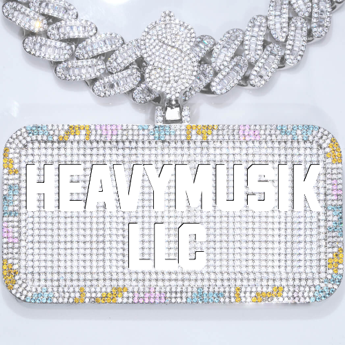 CUSTOM LETTER NECKLACE 3D COLORFUL SQUARE