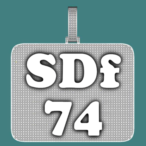CUSTOM LETTER NECKLACE 3D BIG SQUARE