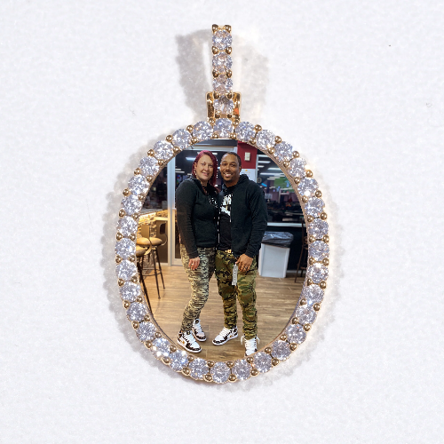 3D Oval Custom Picture Pendant