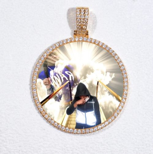 MEDIUM 3D CIRCLE CUSTOM PICTURE PENDANT