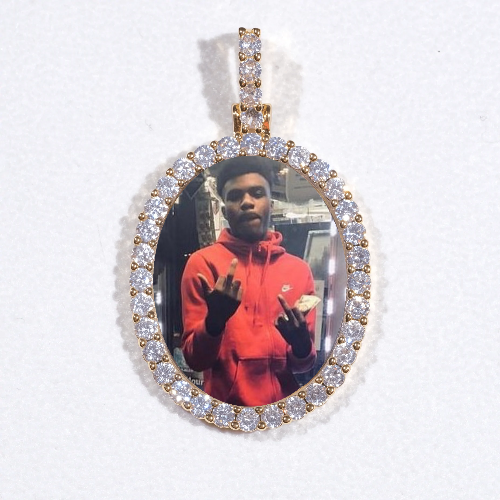 3D Oval Custom Picture Pendant
