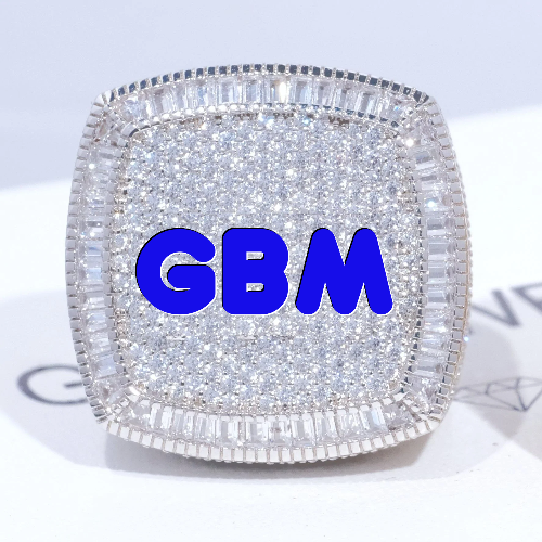 CUSTOM LETTER 3D ICED RING