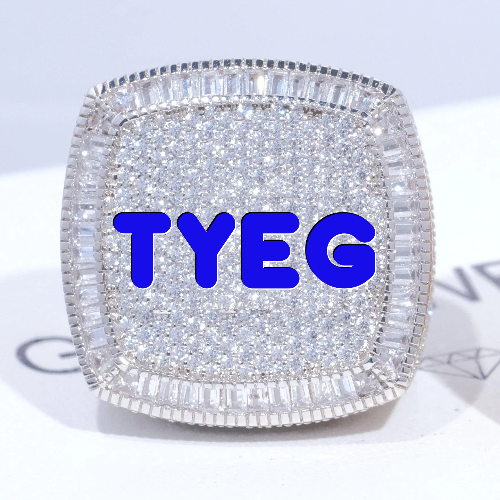 CUSTOM LETTER 3D ICED RING