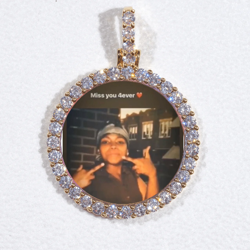 3D CIRCLE CUSTOM PICTURE PENDANT SMALL SIZE