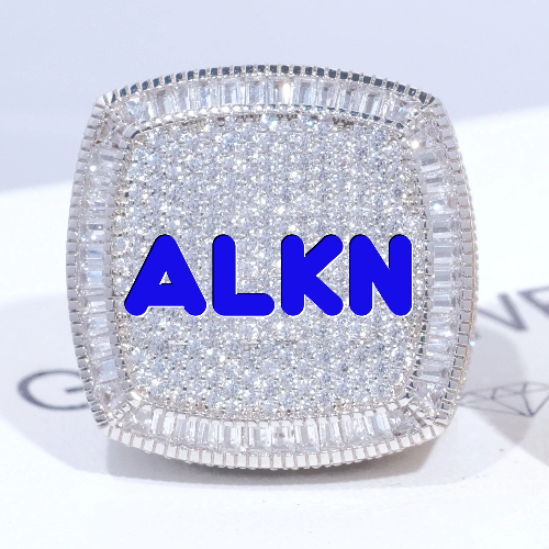 CUSTOM LETTER 3D ICED RING