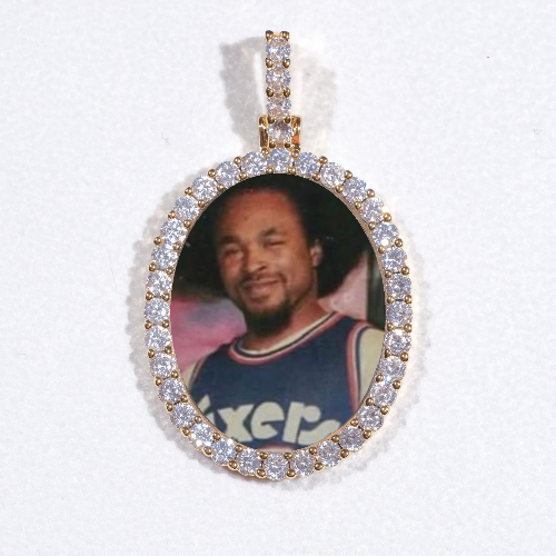 3D Oval Custom Picture Pendant