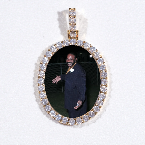 3D Oval Custom Picture Pendant