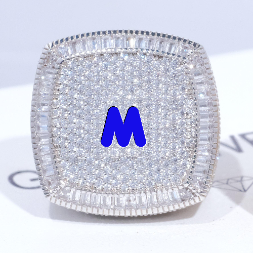 CUSTOM LETTER 3D ICED RING