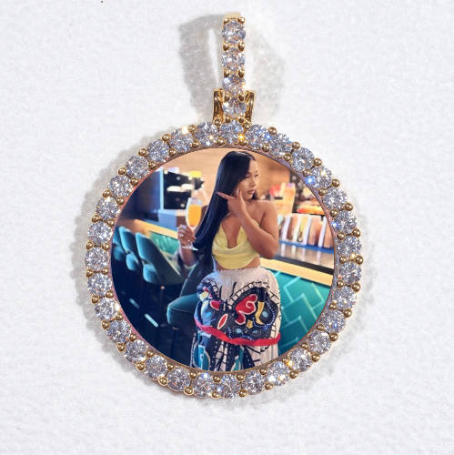 3D CIRCLE CUSTOM PICTURE PENDANT SMALL SIZE