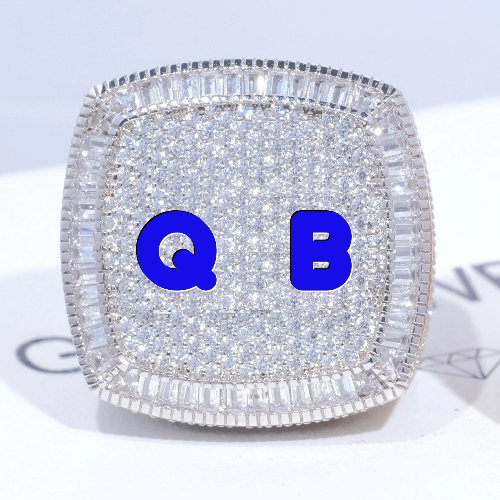 CUSTOM LETTER 3D ICED RING