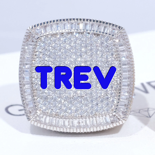CUSTOM LETTER 3D ICED RING
