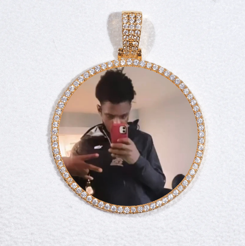 MEDIUM 3D CIRCLE CUSTOM PICTURE PENDANT