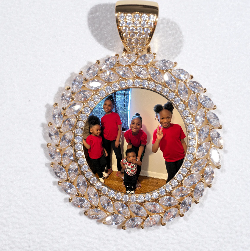 Large 3D Wheat Ear Custom Picture Pendant