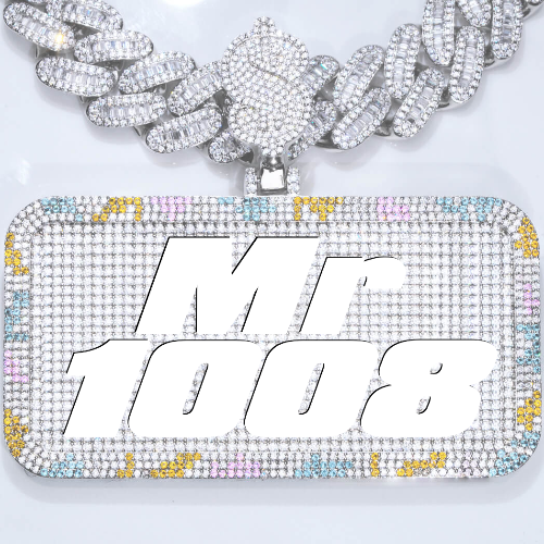 CUSTOM LETTER NECKLACE 3D COLORFUL SQUARE