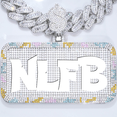 CUSTOM LETTER NECKLACE 3D COLORFUL SQUARE