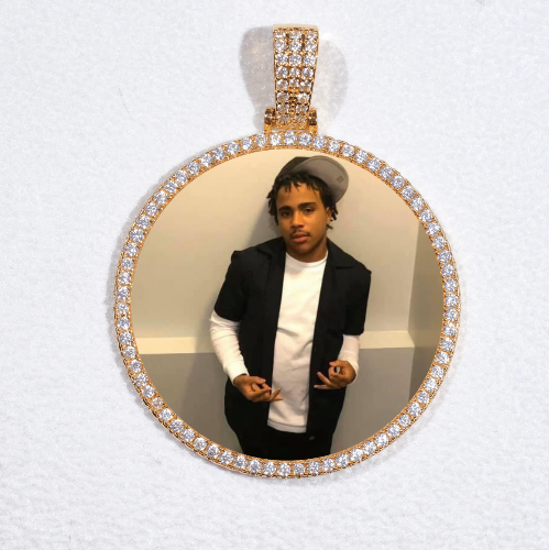 MEDIUM 3D CIRCLE CUSTOM PICTURE PENDANT