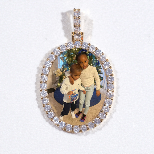3D Oval Custom Picture Pendant