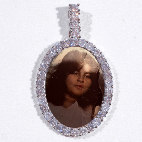 Large 3D Oval Custom Picture Pendant